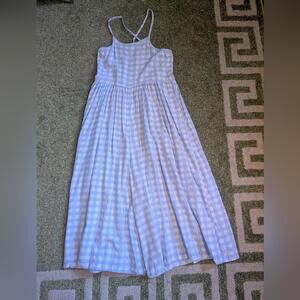 Nordstrom Light Blue and White Gingham Dress